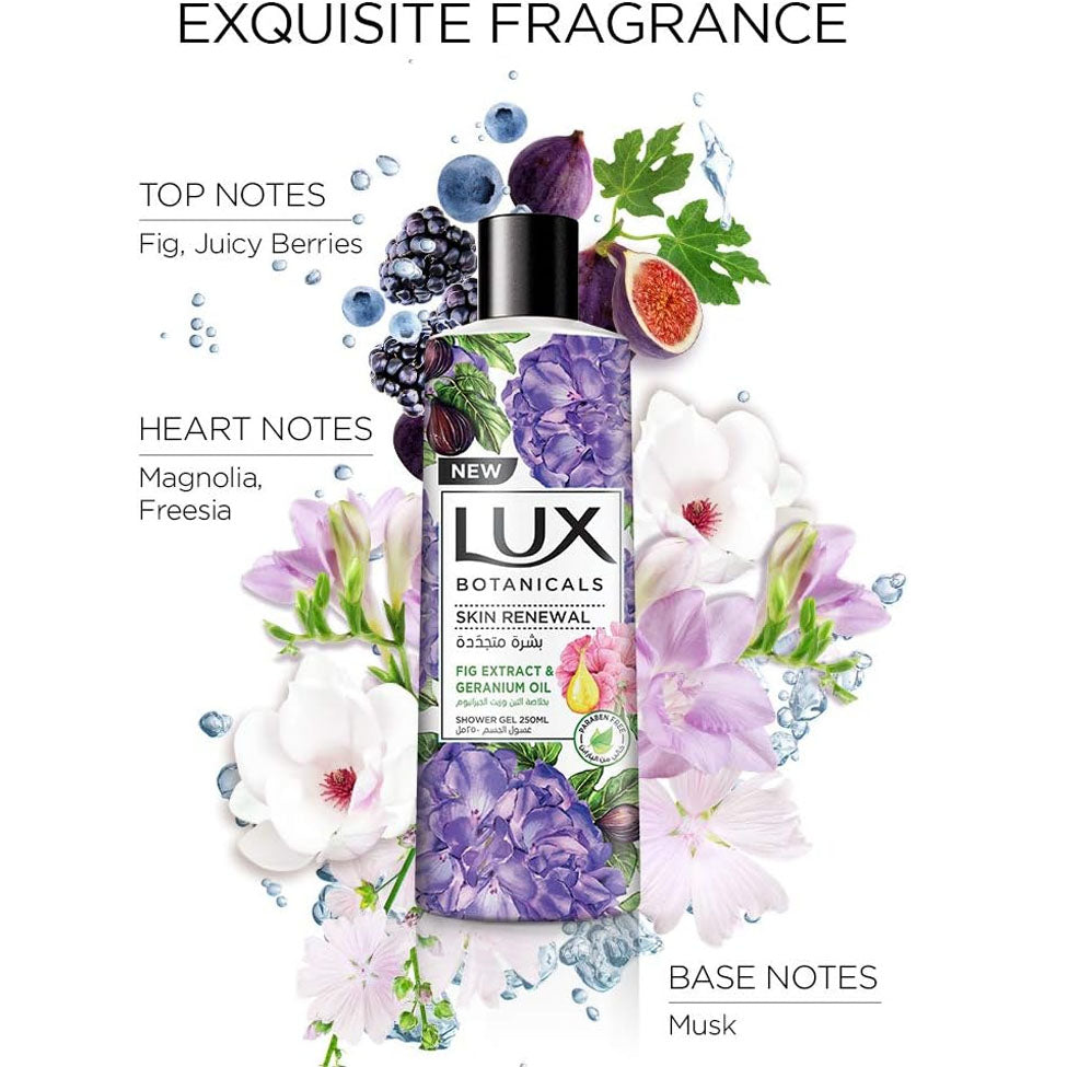 لوكس سائل استحمام التين والجيرانيوم