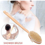 فرشاة الجسم الخشبية بمقبض طويل من ميلا | صيدلية.كوم.