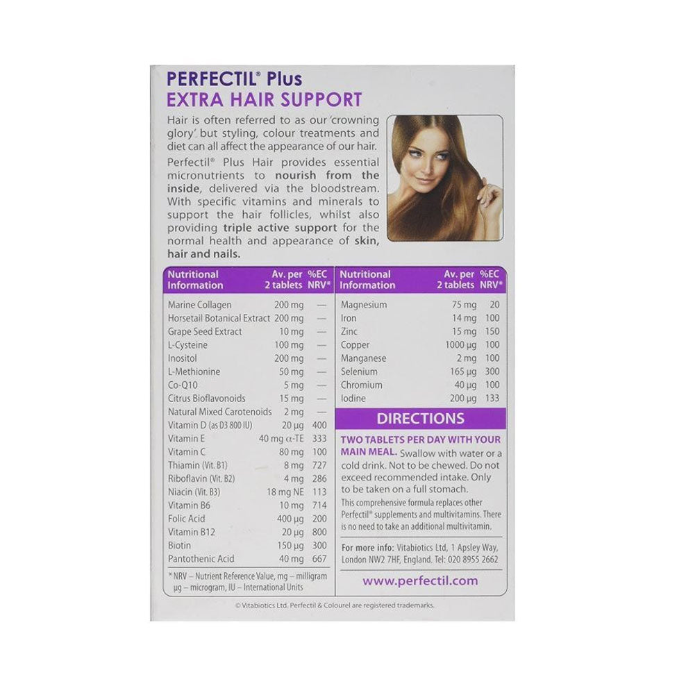 بيرفكتيل بلس مكمل غذائي للشعر 60 قرص | صيدلية.كوم.