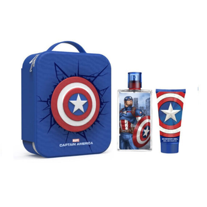 مارفل مجموعة كابتن أمريكا شنطة + أو تواليت 100مل + جل استحمام 75مل |  صيدلية.كوم.