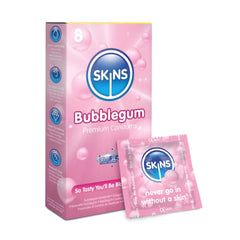 Skins Condoms Bubblegum Flavor 8 Pieces