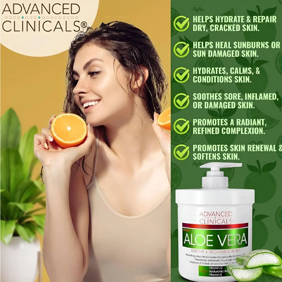 كريم مرطب بخلاصه الصبار من ادفانسد كلينكالز 454 جرام | صيدلية.كوم.