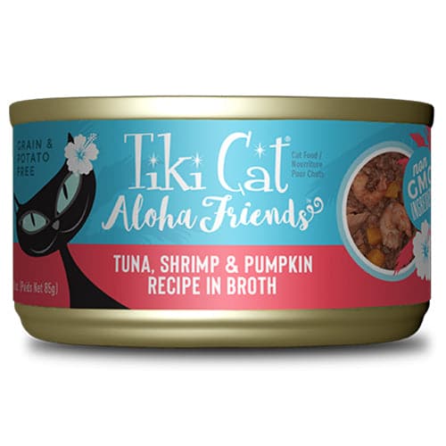 تيكي كات ألوها فريندز تونا سمك جمبري ويقطين في المرق 85غ |  صيدلية.كوم.