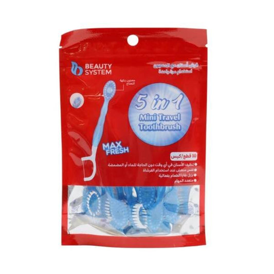 بيوتي سيستم فرشاة ومعجون مع خيط تنظيف الاسنان 10 قطعة |  صيدلية.كوم.