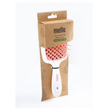 فرشاة فك تشابك الشعر بلون وردي و ابيض من ميلا | صيدلية.كوم.