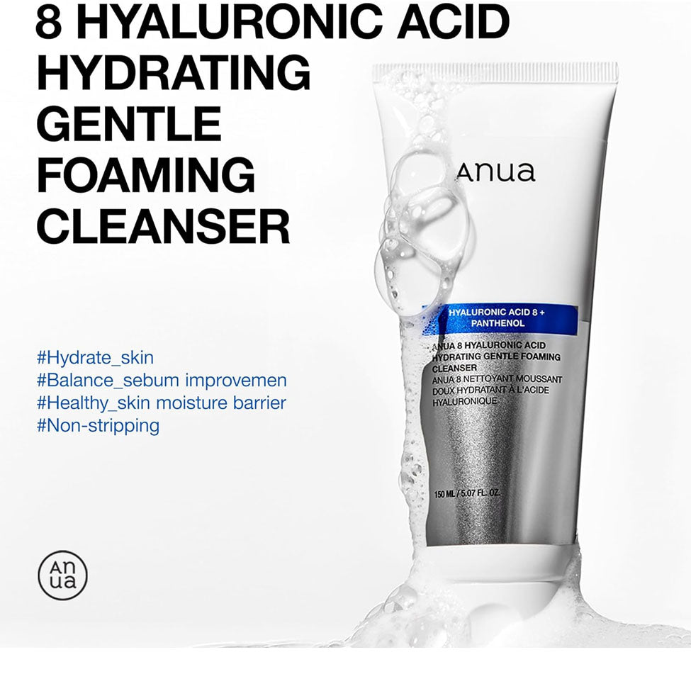 غسول وجه رغوي لطيف ومرطب للبشره بحمض الهيالورونيك من انوا 150 مل | صيدلية.كوم.