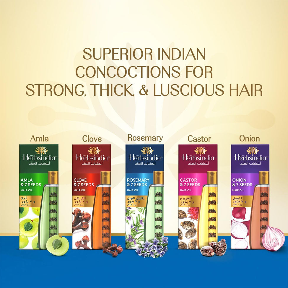 اعشاب الهند زيت الشعر اكليل الجبل و 7 بذور 280 مل | صيدلية.كوم.