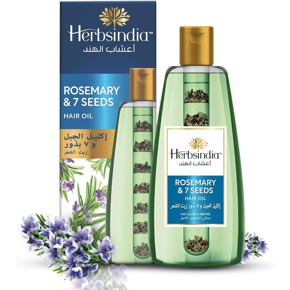 اعشاب الهند زيت الشعر اكليل الجبل و 7 بذور 280 مل | صيدلية.كوم.