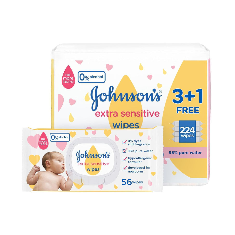 جونسون مناديل أطفال مبللة فائقة الحساسية
