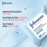 جونسون مناديل منظفة ومرطبة 5*1 25 قطعة | صيدلية.كوم.