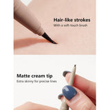 شجلام قلم تحديد الحواجب 2 في 1 مقاوم للماء اسبريسو