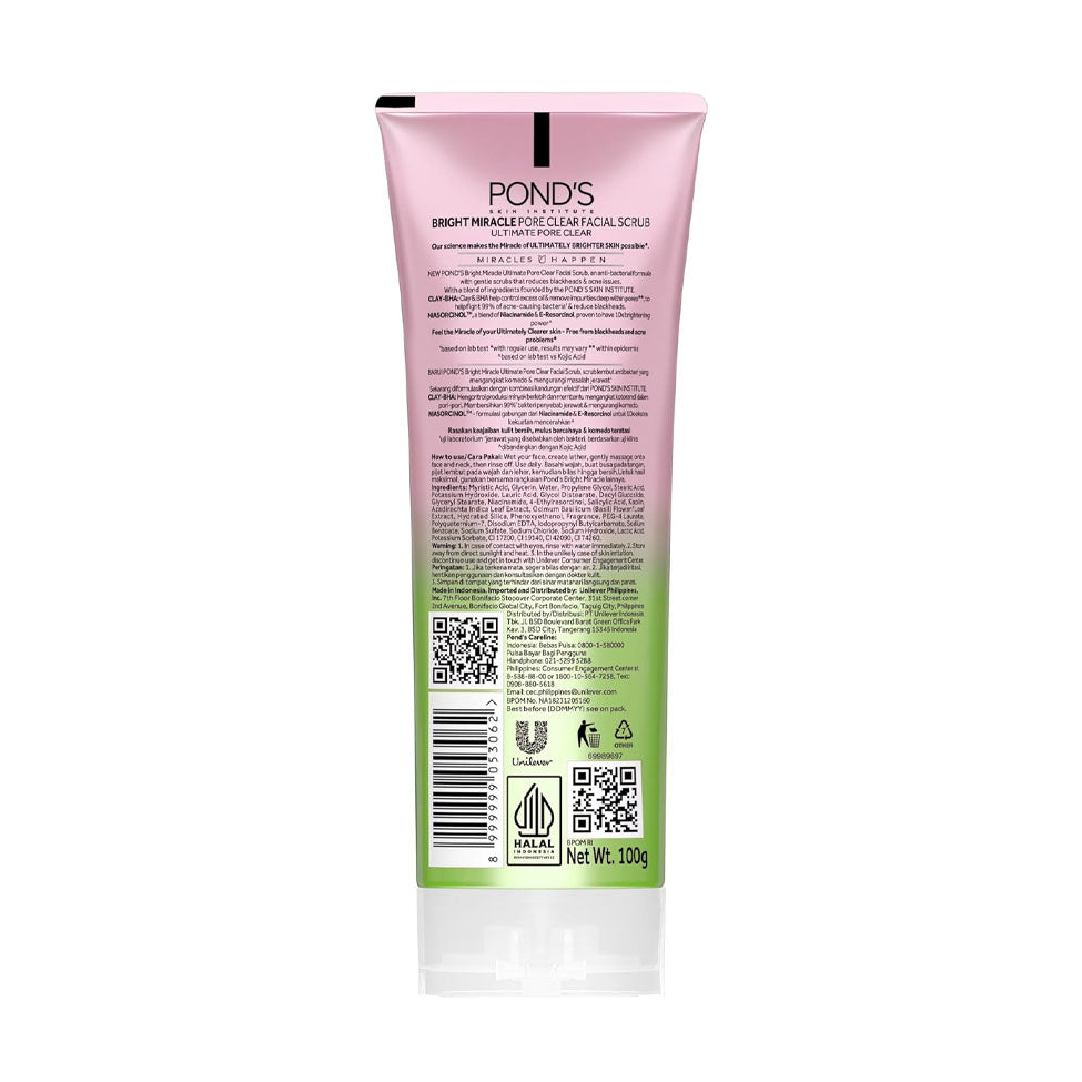 Bonds Clear Solution 100g Antibacterial Facial Scrub for Oil Control