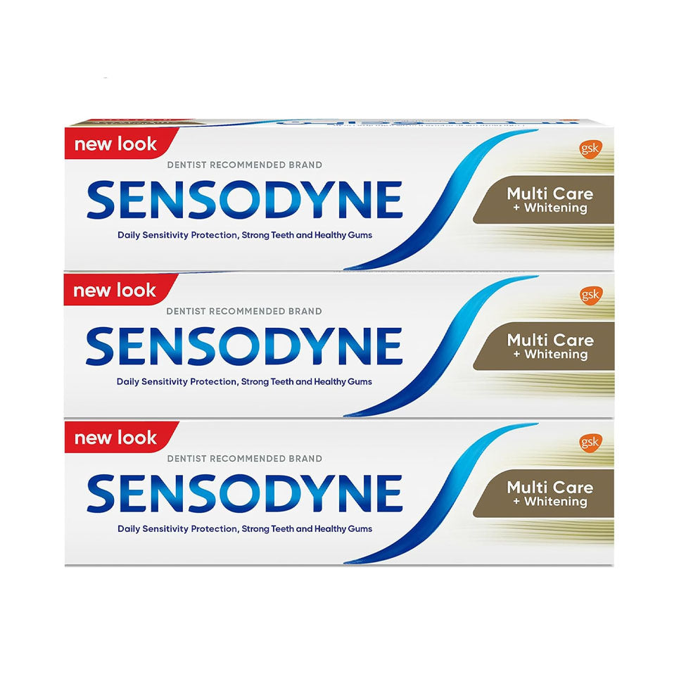 عرض سنسوداين معجون أسنان عناية متعددة مع تبييض الاسنان 75 مل×3 | صيدلية.كوم.