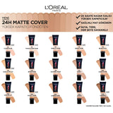 لوريال باريس انفاليبل مات 24 ساعة كريم أساس 110 روز فانيليا