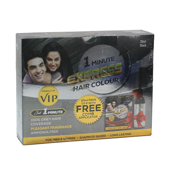 VIP شامبو صبغة شعر أسود 6×20 مل للرجال | صيدلية.كوم.