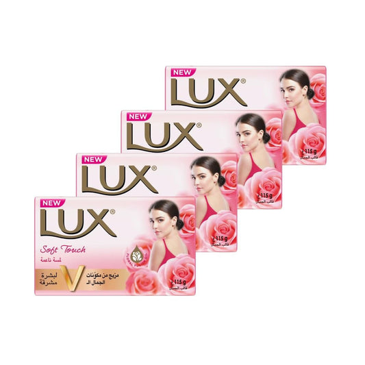 لوكس صابون زهور وردي لمسة ناعمة x4 115 جم | صيدلية.كوم.