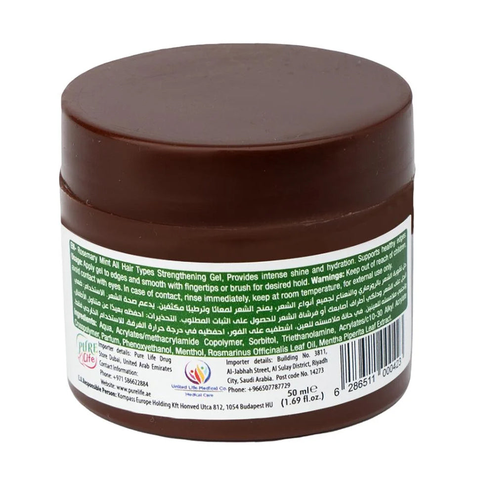 By Nature Hair Gel for Strengthening Hair with Rosemary and Mint 50 ml