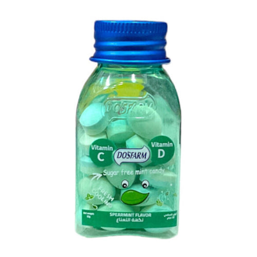 حلوى مع فيتامين بنكهة النعناع خالية من السكر من دوس فارم 22 جم | صيدلية.كوم.