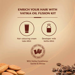 Vatika Hair Dye Oil Fusion 3/0 Dark Brown in 2 - 50 ml
