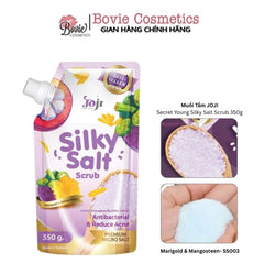 Joji Secret Young Silky Salt Scrub with Calendula and Mangosteen for Acne Reduction 350g