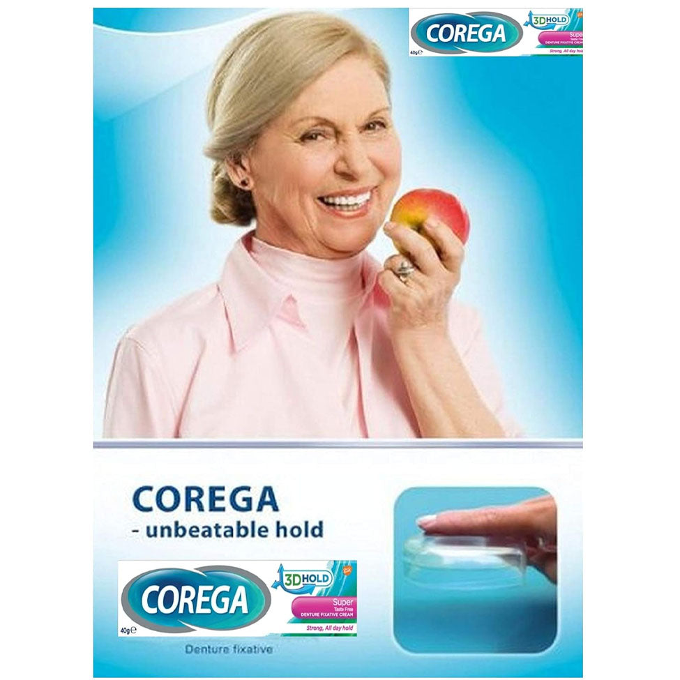 مثبت اطقم الاسنان سوبر خالي من الطعم v2 من كوريغا 40 جرام | صيدلية.كوم.