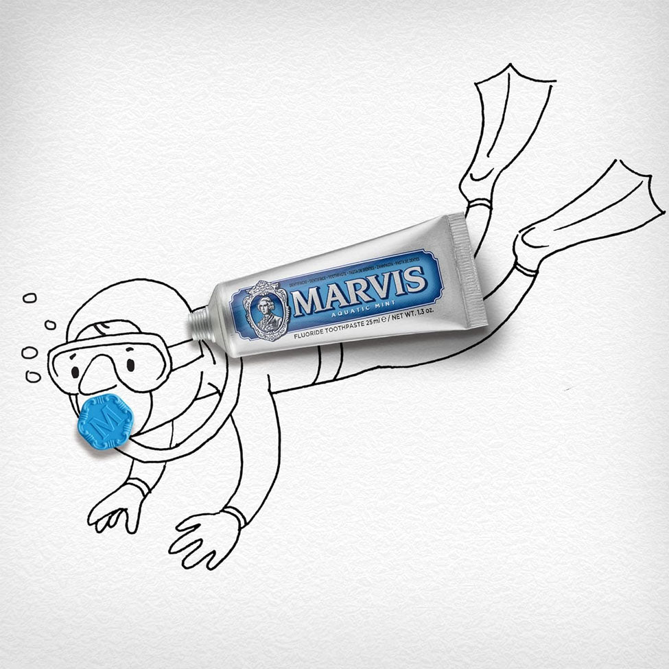 عرض مارفيس معجون أسنان بالنعناع المائي 25مل×4 | صيدلية.كوم.