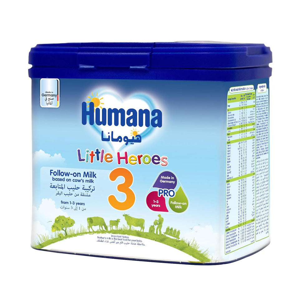 عرض هيومانا 3 حليب أطفال من 1 - 3 سنوات - 400 جم *3 | صيدلية.كوم.