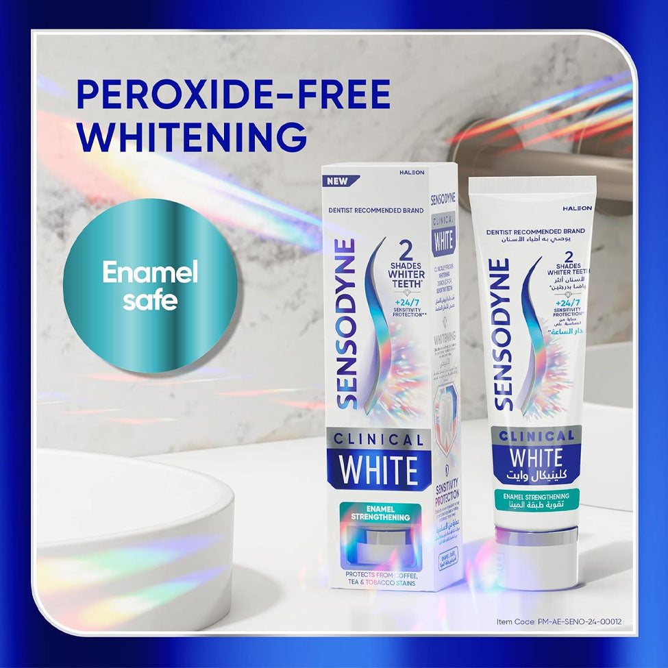 سنسوداين معجون أسنان كلينيكال وايت لتقوية طبقة المينا 75مل | صيدلية.كوم.