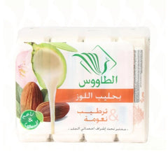 الطاووس صابون قالب بحليب اللوز 4 × 120 جرام | صيدلية.كوم.