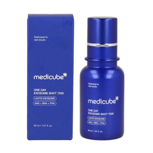 ميديكيوب امبولة الوجه اكسوسوم شوت 7500 جزء معزز للبشرة 30 مل |  صيدلية.كوم.