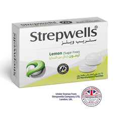 Strepwells Sugar-Free Lemon 24 Lozenges