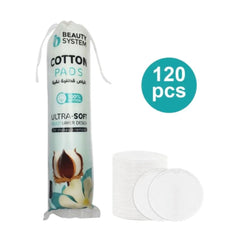 اقراص قطنية فائق النعومة متعدد الاستخدامات 120 حبة من بيوتي سيستم