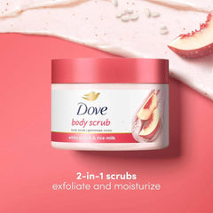 Dove Body Scrub White Peach & Crushed Rice 298 g