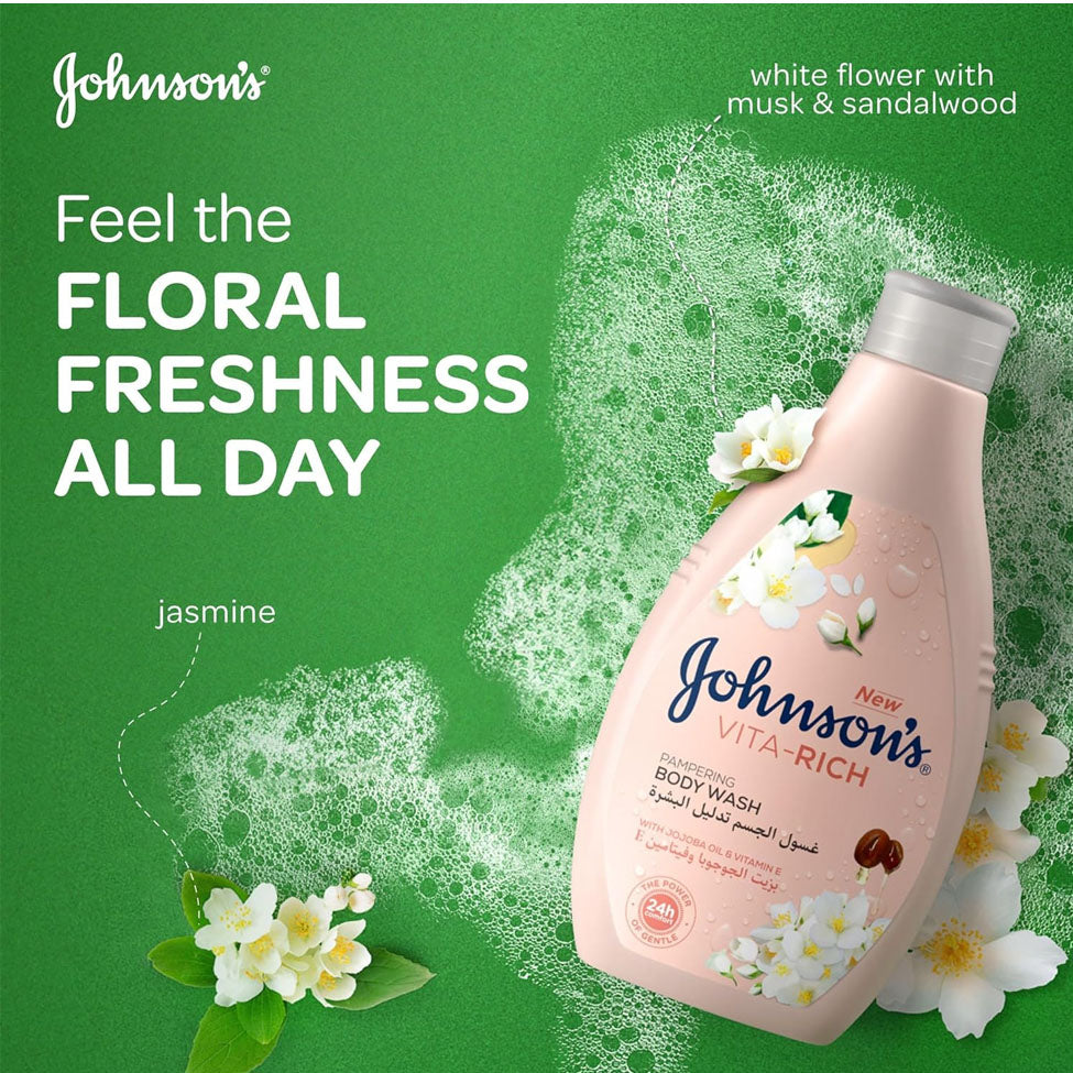 جونسون سائل استحمام فيتا ريتش بزيت الجوجوبا وفيتامين E