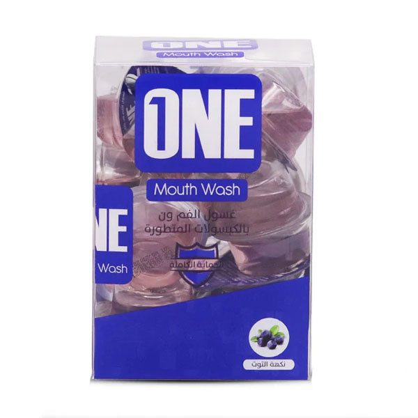 غسول فم ون بالكبسولات المتطورة بنكهة التوت 20 كبسولة × 15 مل | صيدلية.كوم.