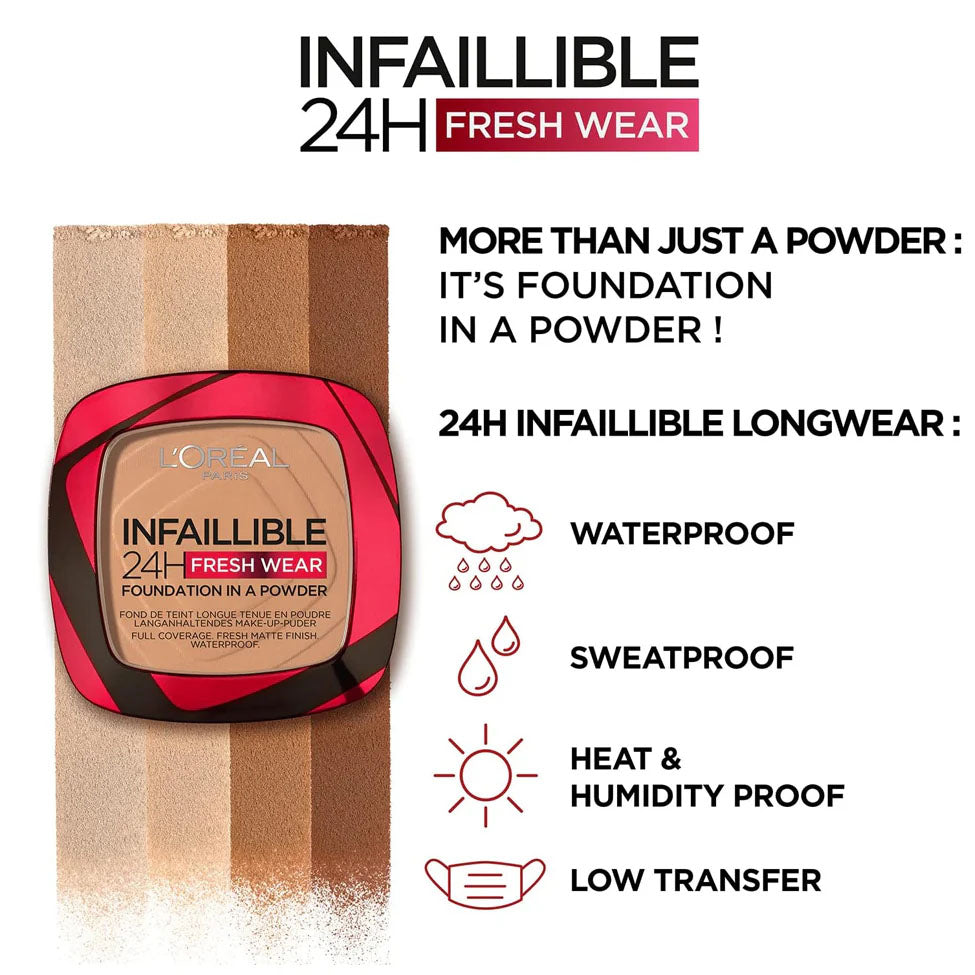 بودرة أساس انفاليبل مطفي من لوريال باريس | صيدلية.كوم.