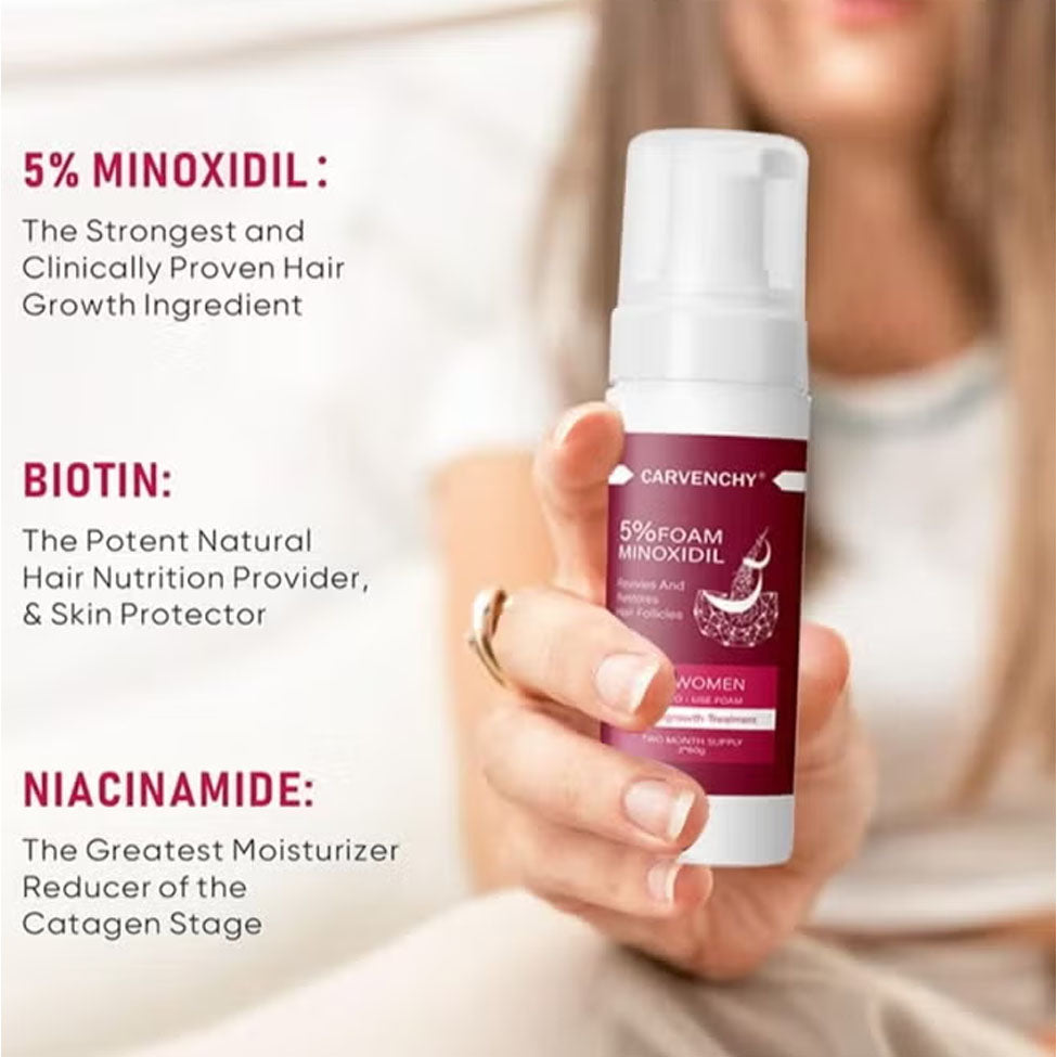 كارفينشي مينوكسيديل رغوة 5% لعلاج تساقط الشعر 60 مل ×2 | صيدلية.كوم.