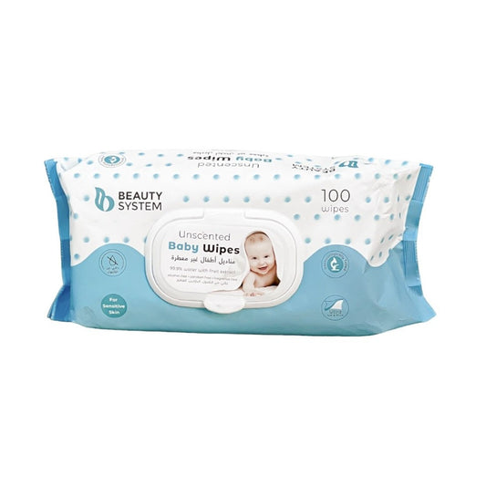 Beauty System Unscented Baby Wipes 100 wipes