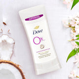 Dove deodorant free of aluminum and alcohol 0% for sensitive skin, 24-hour protection - coconut 174 g
