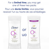 Dove deodorant free of aluminum and alcohol 0% for sensitive skin, 24-hour protection - coconut 174 g