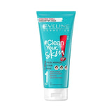Eveline Clean 3 in 1 Skin Gel + Scrub + Mask for Oily Skin 200 ml