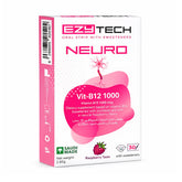 EzyTech Neuro Vitamin B12 1000 mcg Oral Strips – Raspberry Flavor - 30 Strips