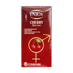 اينجوي واقي ذكري بنكهه الكرز بريميوم 12 قطعة | صيدلية.كوم.