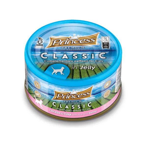 برينسس بريميوم معلبات كلاسيكية الدجاج والتونة مع الأرز والروبيان 170غ | صيدلية.كوم.