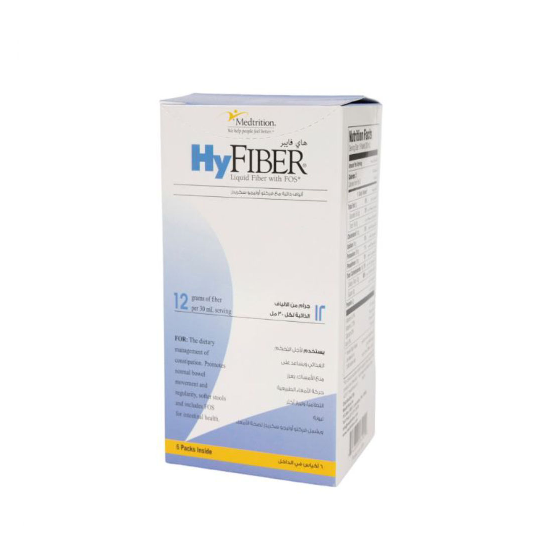 هاي فايبر ألياف ذائبة ملين لمنع الإمساك 6 أكياس |  صيدلية.كوم.