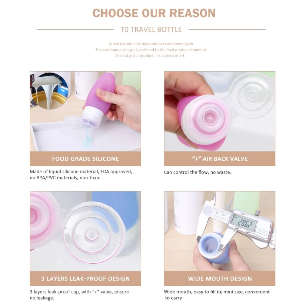 عبوات فارغة مناسبة للسفر من صالون سيستم 4 قطع |  صيدلية.كوم.