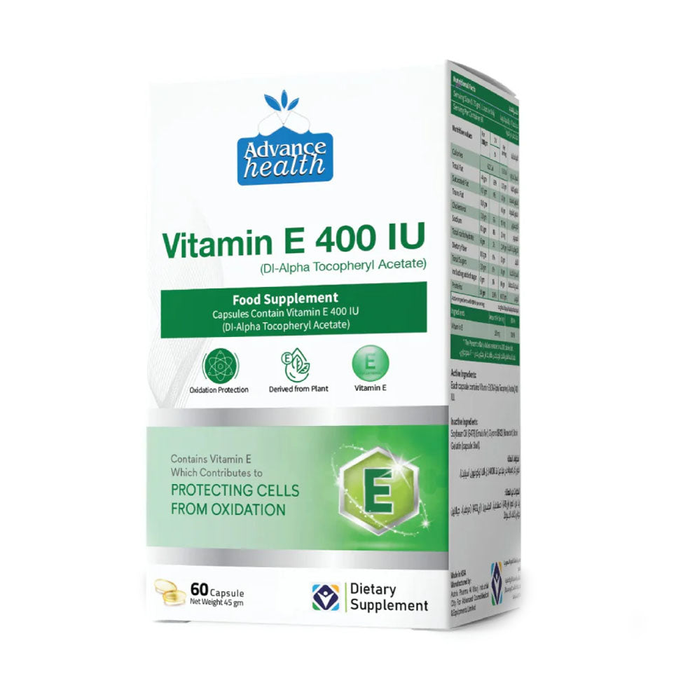 Advance Health Vitamin E 400 IU 60 Capsules