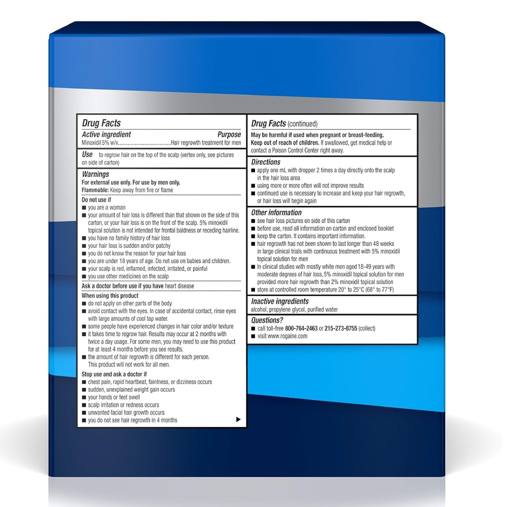 الحل مع تساقط الشعر محلول روجين للرجال | صيدلية.كوم.