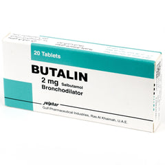 Butalin 2 mg Salbutamol 20 tablets