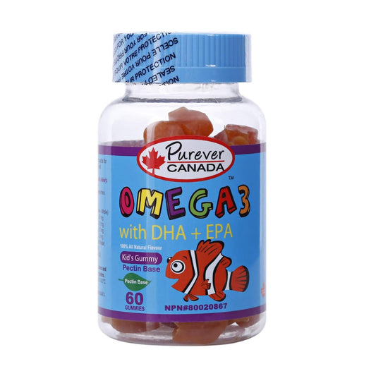 Pureever Canada Dietary Supplement DHA+EPA & Omega 3 - 60 Sweet